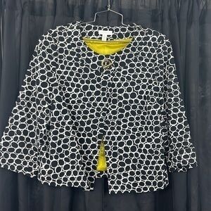 Vintage polka dots CROPPED swing jacket from Charter Club (Macys)